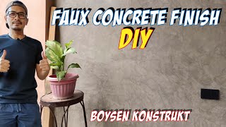 Faux Concrete Finish using Boysen Konstrukt  DIY Industrial Wall Finish [upl. by Mccready]