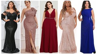 Evening dresses 2024💞plus size Evening short and long gownsFancy dresses collection [upl. by Noicnecsa]