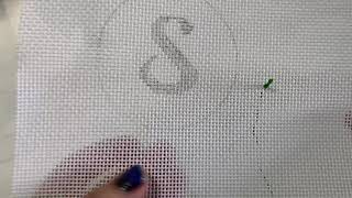 How to do the stem or outline needlepoint stitch [upl. by Santini]