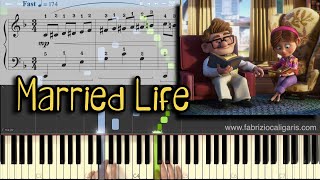 Married Life from Up  Piano Cover  PDF  Midi [upl. by Arrekahs]