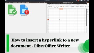 How to insert a hyperlink to a new document  LibreOffice Writer [upl. by Sibel633]