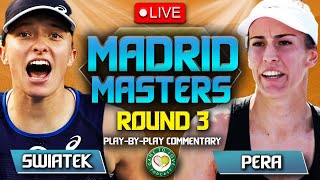 SWIATEK vs PERA  WTA Madrid Masters 2023  LIVE Tennis PlayByPlay Stream [upl. by Navada]