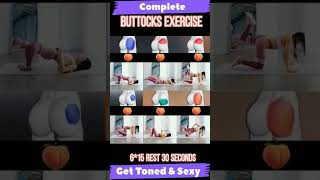 Complete butt  Buttock fat loss exercises  shorts buttocks [upl. by Adnauqahs]