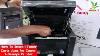 How To Install Toner Cartridges for Canon I Sensys Printer [upl. by Aerdied]