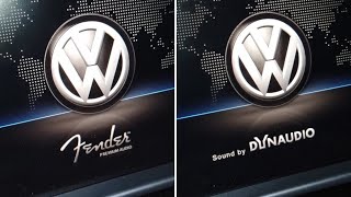 VW MIB2 Fender or DYNAUDIO sound system splashscreen sticker activation [upl. by Hairahs]