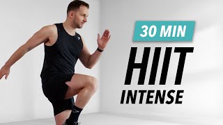 30 Min Intense Cardio HIIT Workout For Fat Burn  Full Body Workout At Home No Equipment [upl. by Lledner]