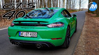 Porsche Cayman 718 GTS 40  pure FlatSix SOUND🔥  by Automann in 4K [upl. by Akessej]