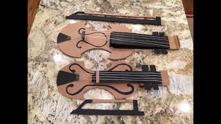 How to make a fiddle guitar or violin out of cardboard [upl. by Ellehcan]