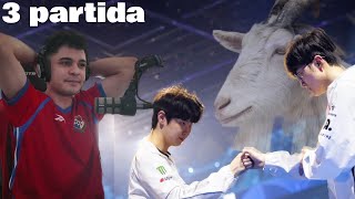 T1 VS GENG 3 PARTIDA TAL VEZ LA MEJOR REACCION EN ESPÑOL leagueoflegends worlds2024 t1 [upl. by Leona178]