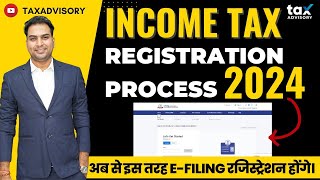 Income Tax Registration Kaise Kare  How to Register on Income Tax efiling Portal 2024 [upl. by Behre]