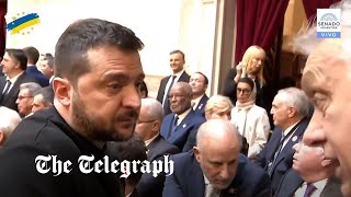 Zelensky confronts Viktor Orban at Javier Milei inauguration [upl. by Noruq]