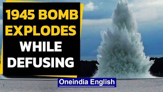 Bomb explodes while defusing in Poland  WWII era bomb detonates  Oneindia News [upl. by Solohcin]