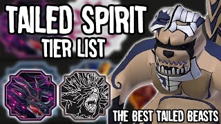 The Tailed Spirit Tier List for Shindo Life  Shindo Life Tailed Beast Tier List [upl. by Titus]