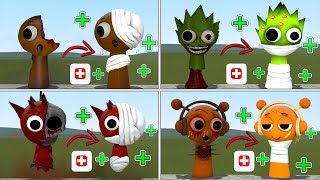 WHAT IF I MAKE A SONG WITH HORROR SPRUNKI CURE FAMILY RADDY LIME ORANGE BROWN in Garrys Mod [upl. by Akimat]