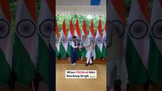 PM Modi Ji KO NAVDEEP SING NE CAP SE SAMANIT KIYA viral trending pm modi newsmodi [upl. by Dyoll]