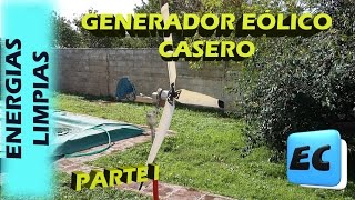 Como hacer un generador eólico Aerogenerador casero Parte I [upl. by Yendahc]