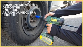 TUTO  COMMENT MONTER ET DÉMONTER LES ROUE DE VOITURE A LAIDE DUNE CLEF A CHOC A BATTERIE FACILE [upl. by Sucerdor]