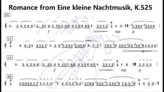 Mozart Romance from Eine kleine Nachtmusik K 525 C调伴奏  instrumental in C [upl. by Poppo332]