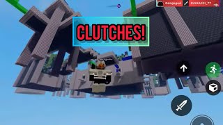 My Roblox Bedwars Clutching Montage [upl. by Intosh]