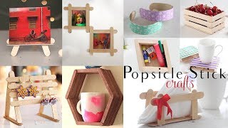 Top 10 DIY Popsicle Stick Craft Compilation  Craft Ideas  Home Decor [upl. by Lecia]