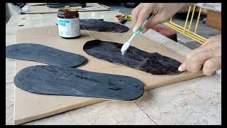 DIY LEATHER SLIPPER CHANGE NEW OUTSOLE [upl. by Ok]