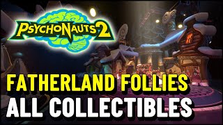 Psychonauts 2 Fatherland Follies ALL COLLECTIBLES Figments Nuggets Vaults [upl. by Yc424]