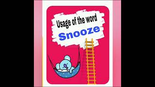 Learn a word day Snooze vocabulary viralshorts naafavourite song [upl. by Aredna]