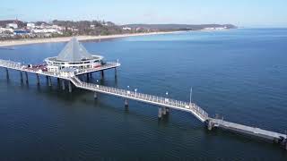 Seebrücke Heringsdorf auf Usedom aus der Luft DJI [upl. by Drauode]