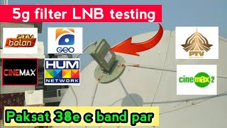 5G filter lnb testing  paksat 38e  paksat 38e dish setting  38e [upl. by Busey]