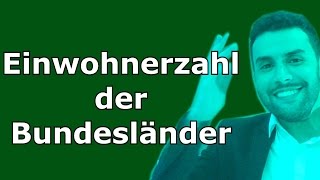 Einwohnerzahl der Bundesländer in Deutschland  Erdkundeunterricht  Geographieunterricht [upl. by Thordia]