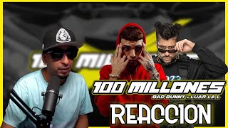 BAD BUNNY x LUAR LA L  100 MILLONES REACCION [upl. by Anaeda]