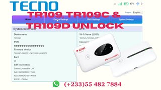 How To Unlock TR109 C amp D 100 No Relock Fone By SuccessTech [upl. by Arbmik115]