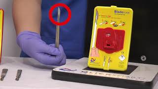 How To Use the Qlicksmart BladeFLASK Scalpel Blade Remover  Removes 100 Scalpel Blades with 1 Hand [upl. by Akirdna916]