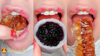 ASMR GALAXY CAKE EDIBLE PLANETS HONEYCOMB GEODE CRYSTALS GALAXY MACARONS JELLY BALLS MUKBANG 먹방 [upl. by Eliott]