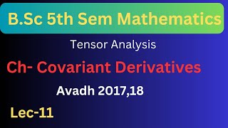 Covariant Derivatives Important Question Solution By Anshumendra Sir  BSc 5th Semester Maths [upl. by Asinet438]