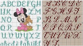 most attractive and beautiful collection of cross stitch alphabet patterns and ideas [upl. by Nirrac336]