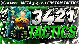 BEST 3421 CUSTOM TACTICS Post Patch Updated 3421 META TACTICS amp INSTRUCTIONS  FIFA 22 [upl. by Coad394]