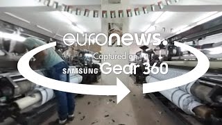 360° video Inside the West Banks last keffiyeh factory [upl. by Llewkcor]