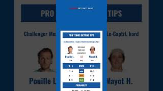 Pouille L VS Mayot H 🎾 Pro tennis betting tips everyday [upl. by Aley709]