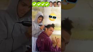 Footballers haircut challenge football ronaldo foryou [upl. by Lauber577]