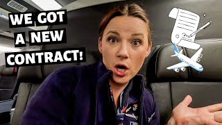 New Flight Attendant Contract  Flight Attendant Vlog  Cabin Crew Life [upl. by Ennasus]