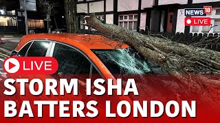 Storm Isha At London Heathrow Airport  Storm Isha Hits London Live  UK News Live  News18  N18L [upl. by Areid]