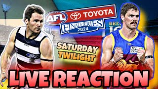 AFL PRELIM FINAL GEELONG CATS vs BRISBANE LIONS  LIVE REACTION [upl. by Dulla497]