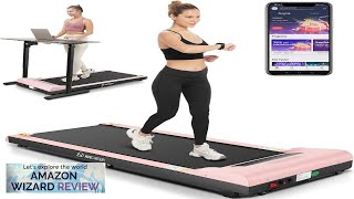 ANCHEER Walking Pad 25HP Under Desk Treadmill 300lbs Weight Capacity with Remote Review [upl. by Yenaj634]