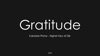 Gratitude  Brandon Lake  Piano Karaoke Higher Key of Db [upl. by Mahan393]