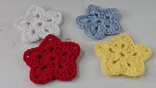 🌟How to Crochet Star Motif In 5 Minutes Or LESS  Crochet Christmas [upl. by Erdnael348]