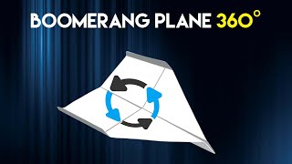 Best Boomerang Plane Origami  how to make a paper airplane boomerang very easy  Rotator [upl. by Lawley]