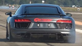 2000 HP Audi R8 V10 Huge Twin Turbos  EXTREME FAST ACCELERATION 0346 kmh [upl. by Ennairac131]