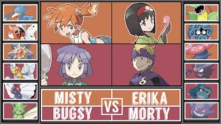 Semifinal MISTYampBUGSY vs ERIKAampMORTY  KantoJohto Gym Leader Tournament Battle 5 [upl. by Minetta]