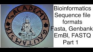 BIOINFORMATICS  SEQUENCE FILE FORMAT FastaGenbankGenpeptFASTQ part 1G academy [upl. by Ydarb]